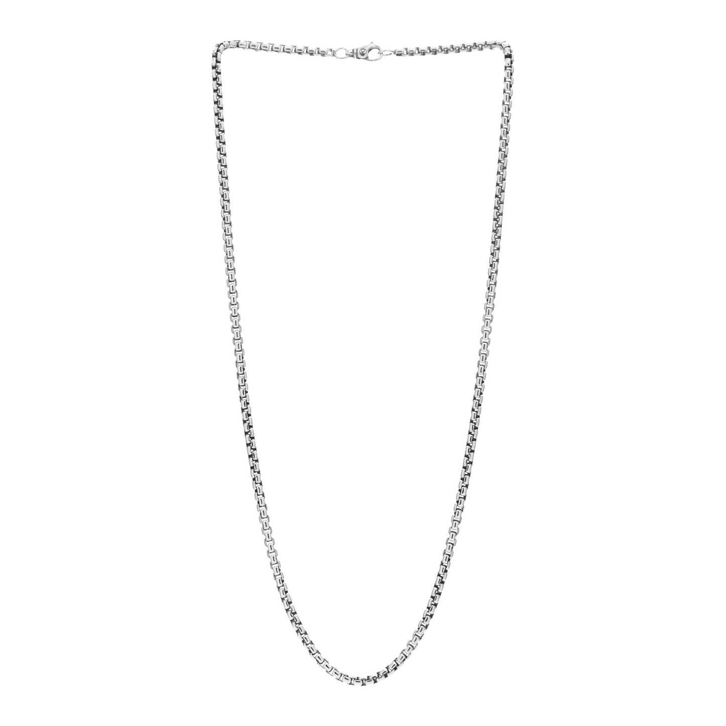 Sterling Silver 3.6mm Medium Box Chain Necklace 22"