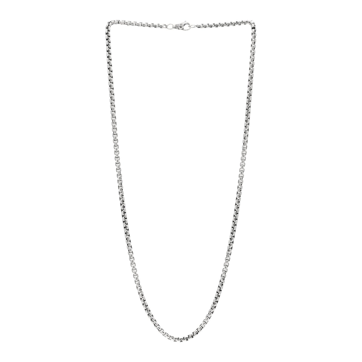 David Yurman Sterling Silver 3.6mm Medium Box Chain Necklace 22" 2 of 3