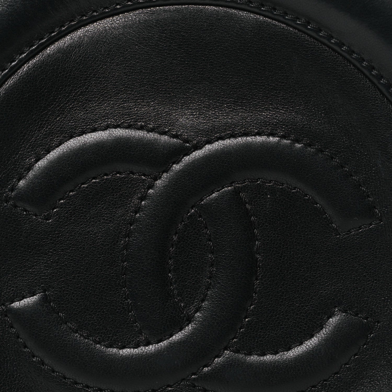 Chanel Lambskin Square Quilted Round Shoulder Bag Black 8 of 11