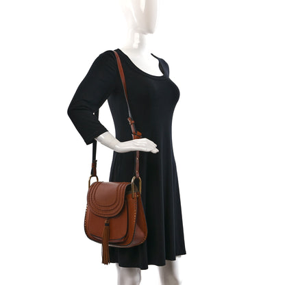 Chloe Calfskin Braided Medium Hudson Shoulder Bag Caramel 2 of 9