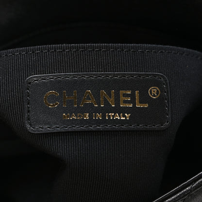 Chanel Lambskin Metal Quilted Mini Top Handle Square Flap Black 7 of 9