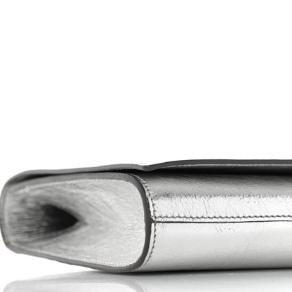 Saint Laurent Metallic Calfskin Monogram Large Belle De Jour Clutch Silver 5 of 8