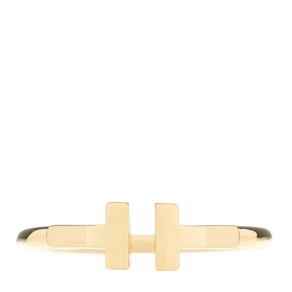 Tiffany 18K Yellow Gold T Wire Ring 56 7.75 1 of 4