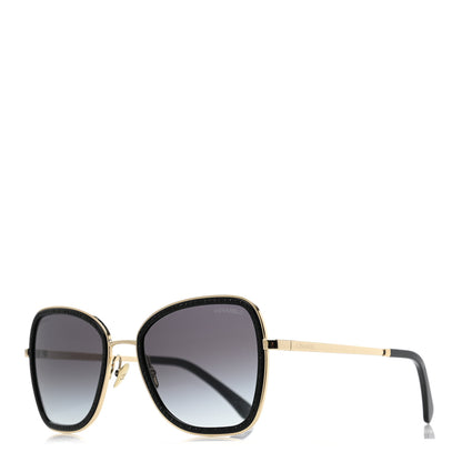 Chanel Square Frame Sequin Sunglasses 4277-B Gold Black 1 of 8