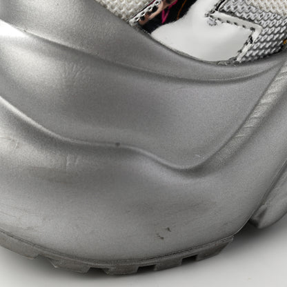 Louis Vuitton Metallic Calfskin Technical Nylon LV Archlight Sneaker 35 Silver White 11 of 15