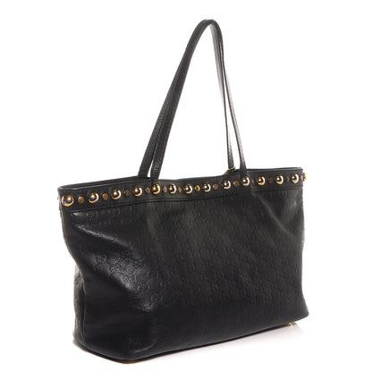 Gucci Guccissima Large Babouska Shopping Tote Black 3 of 7