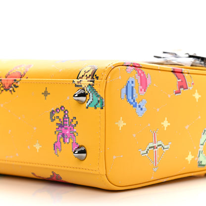 Christian Dior Calfskin Pixel Zodiac Small Lady Dior Yellow Multicolor 11 of 12