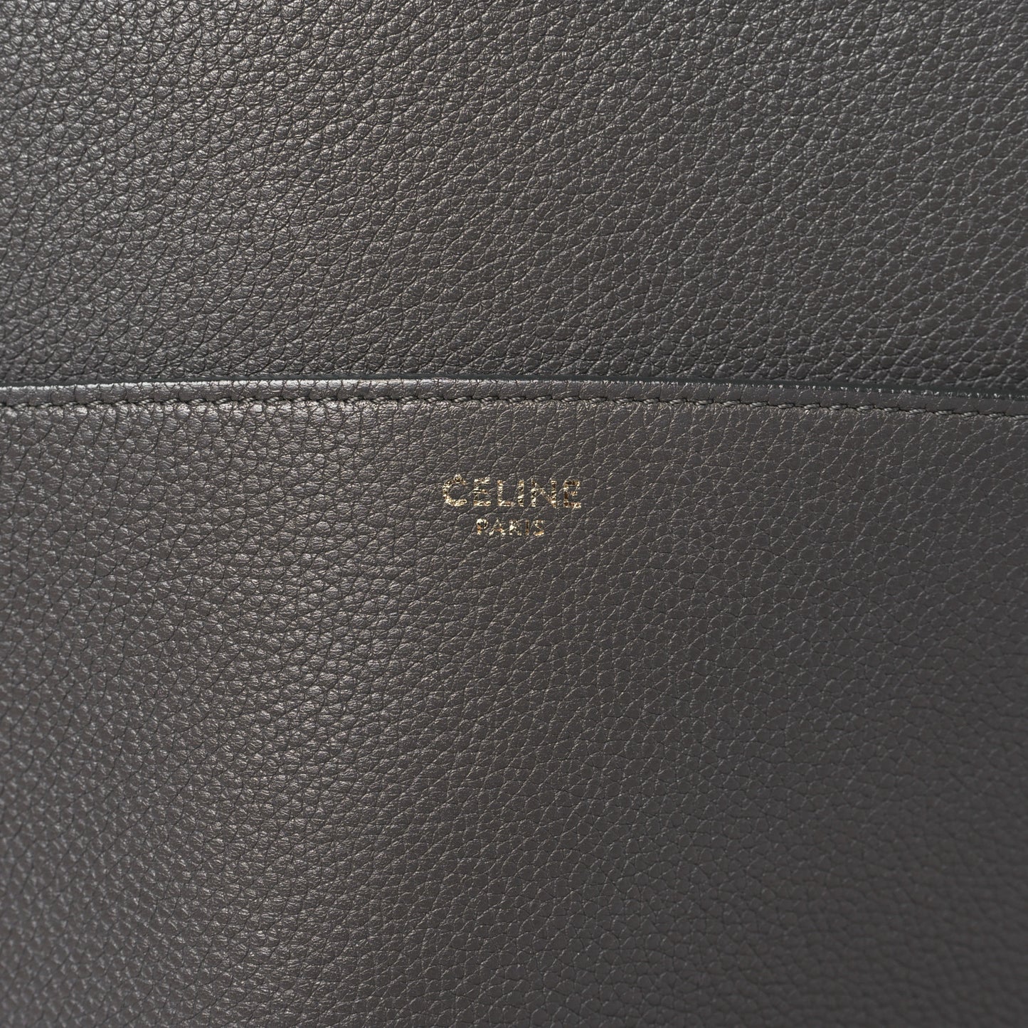 Soft Grained Calfskin Sangle Bucket Bag Taupe