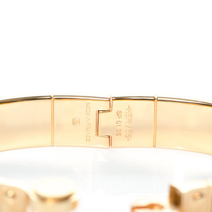 Hermes Enamel Printed Narrow Cachemire Fleuri Hinged Bracelet S Surnaturel 6 of 6