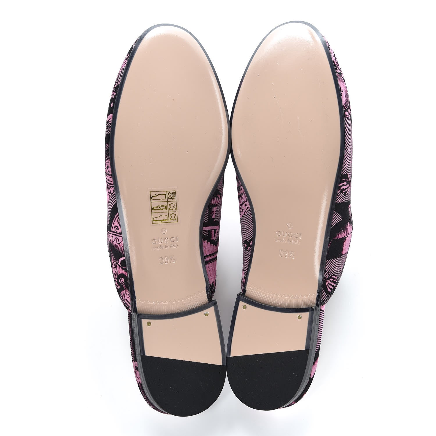 Gucci Silk Satin Saint Romain Womens Princetown Slippers 39.5 Pink Black 5 of 10