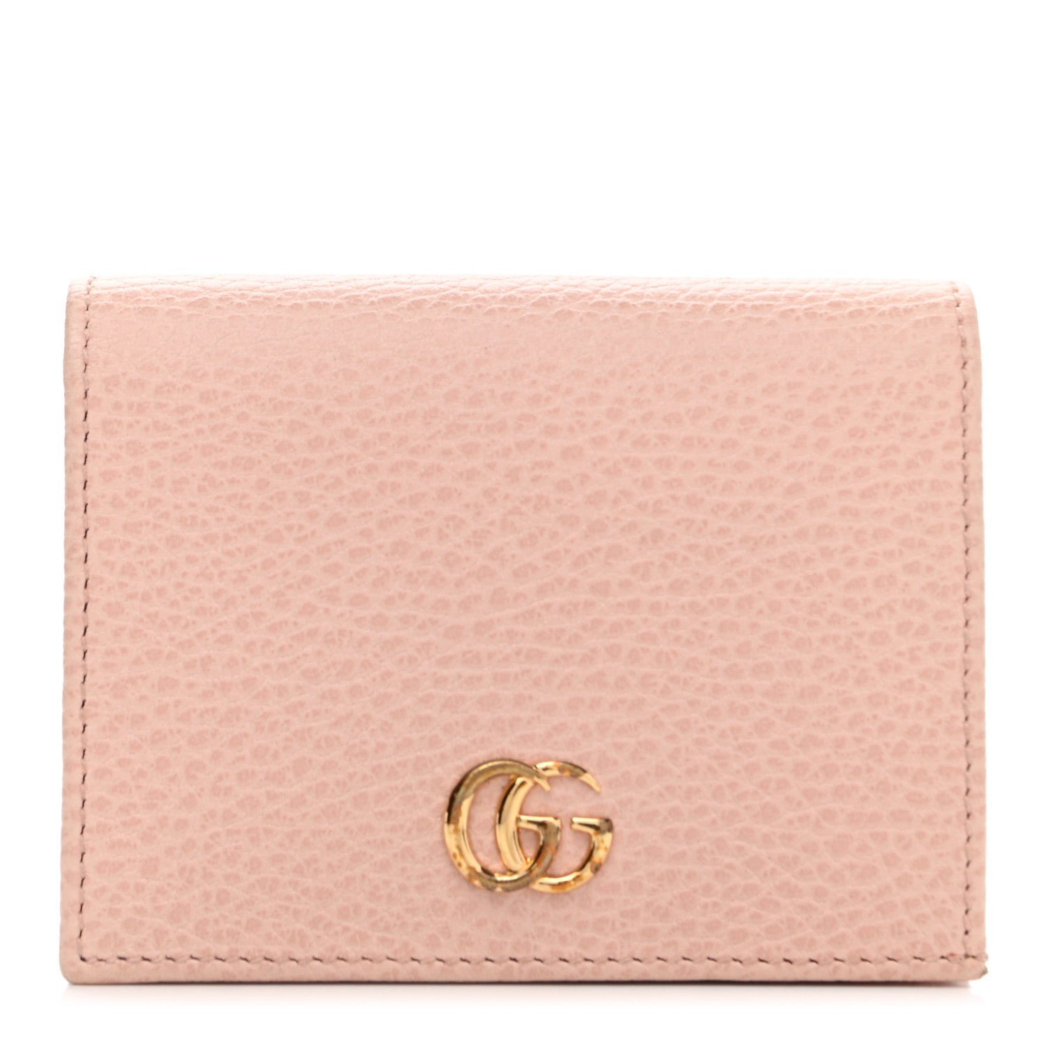 Gucci Dollar Calfskin GG Marmont Card Case Perfect Pink 1 of 8