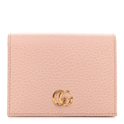 Gucci Dollar Calfskin GG Marmont Card Case Perfect Pink 1 of 8