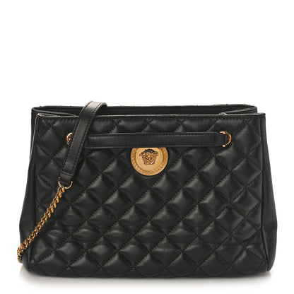 Versace Nappa Quilted Medusa Chain Bag Black 1 of 8