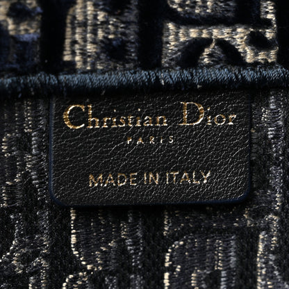 Christian Dior Oblique Velvet Medium Book Tote Blue Multicolor 6 of 12