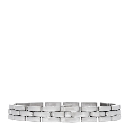 Cartier 18k White Gold Panthere Maillon Three Row Bracelet 2 of 4