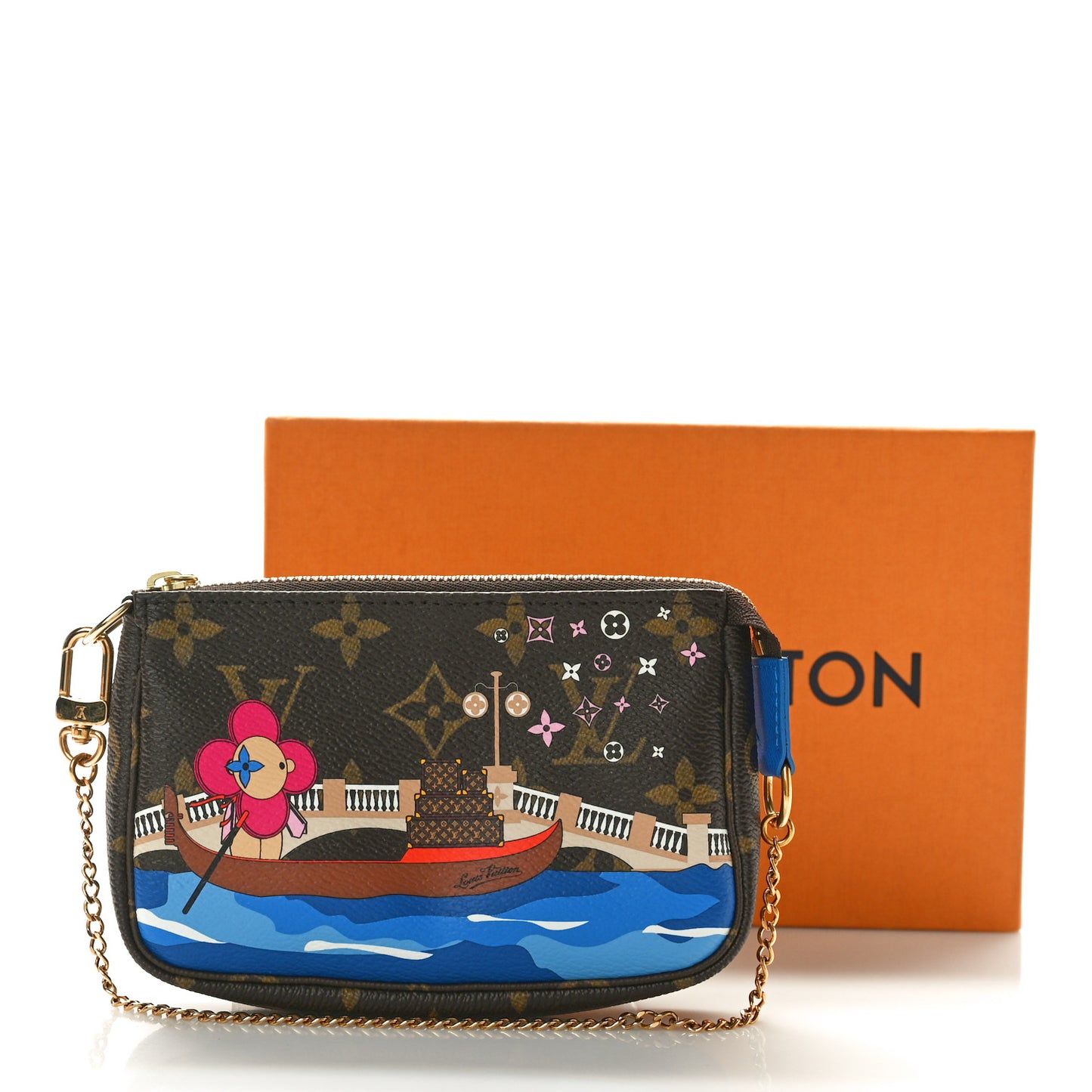 Monogram 2019 Christmas Animation Mini Venice Pochette Accessories Blue
