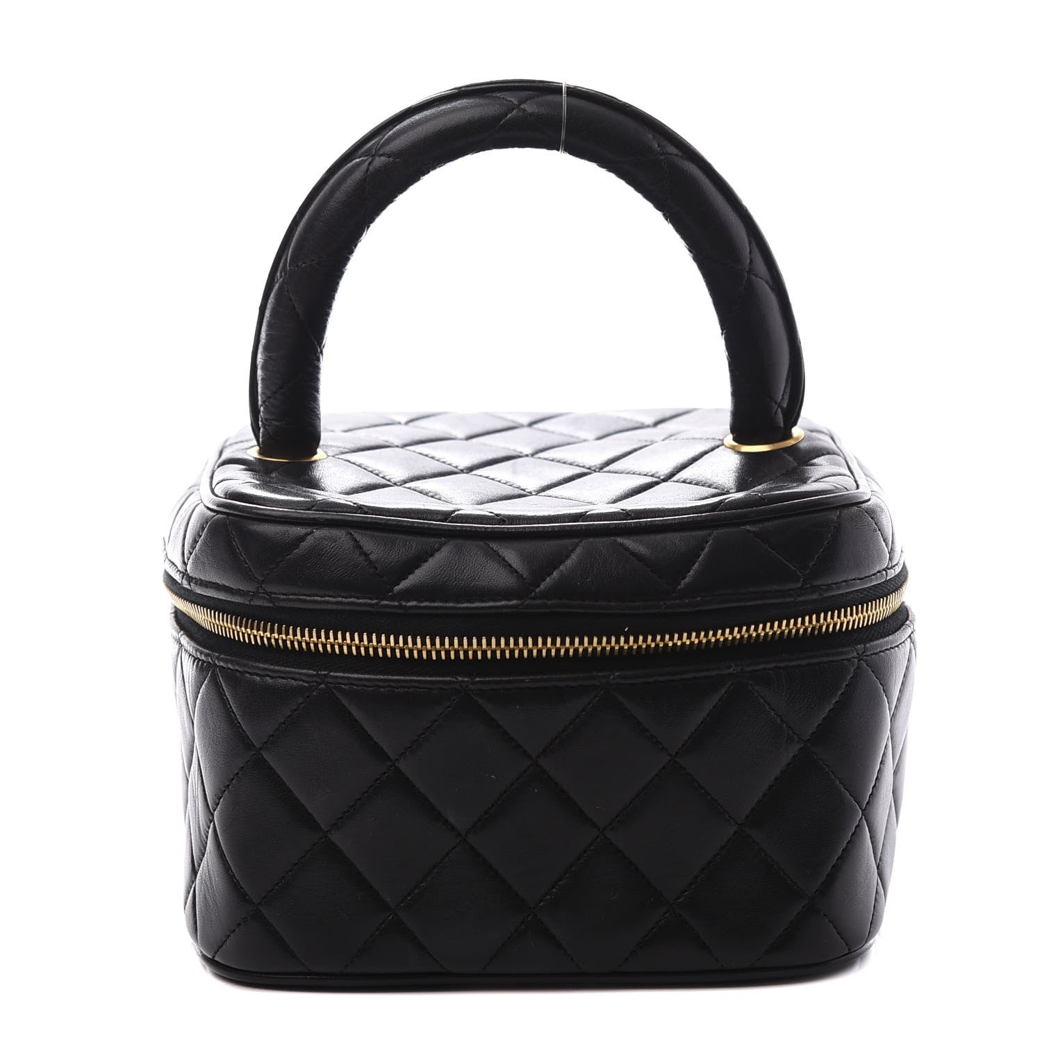 Chanel Lambskin Quilted Vanity Cosmetic Case Black 1 of 10