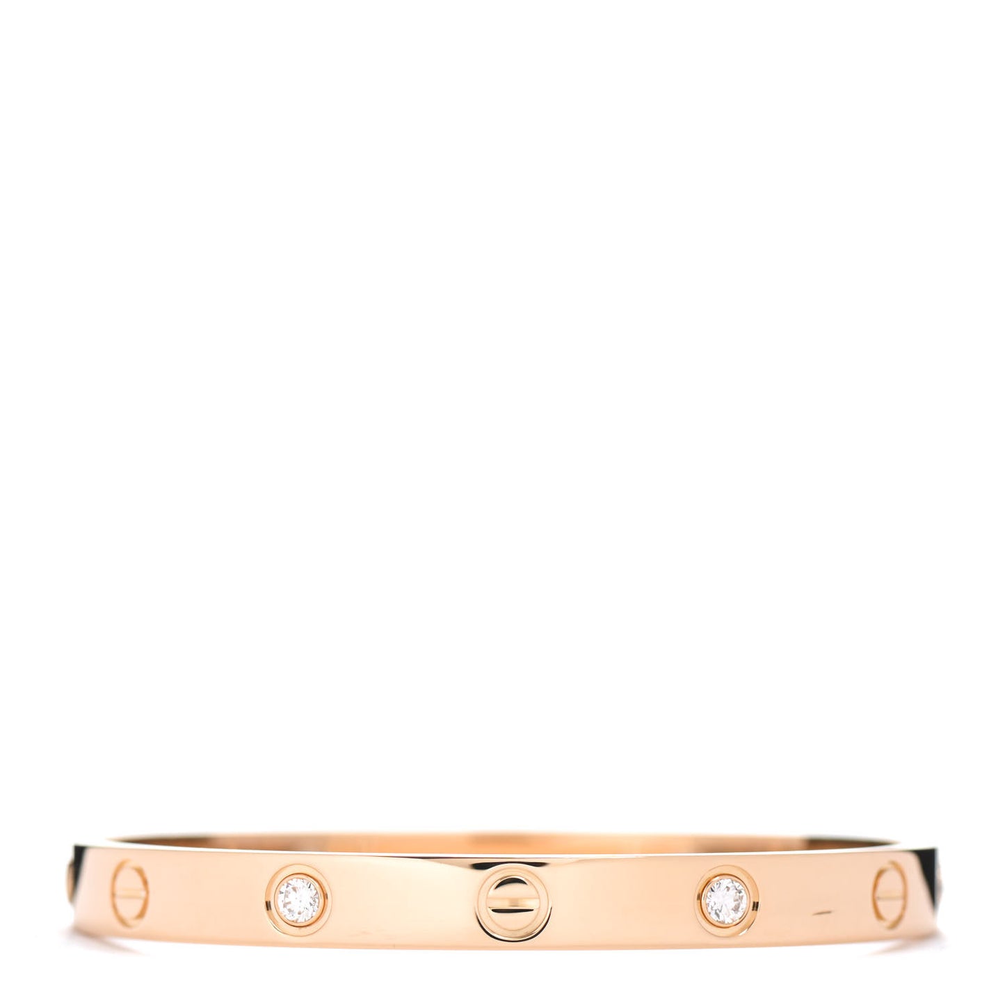18K Yellow Gold 4 Diamond LOVE Bracelet 16