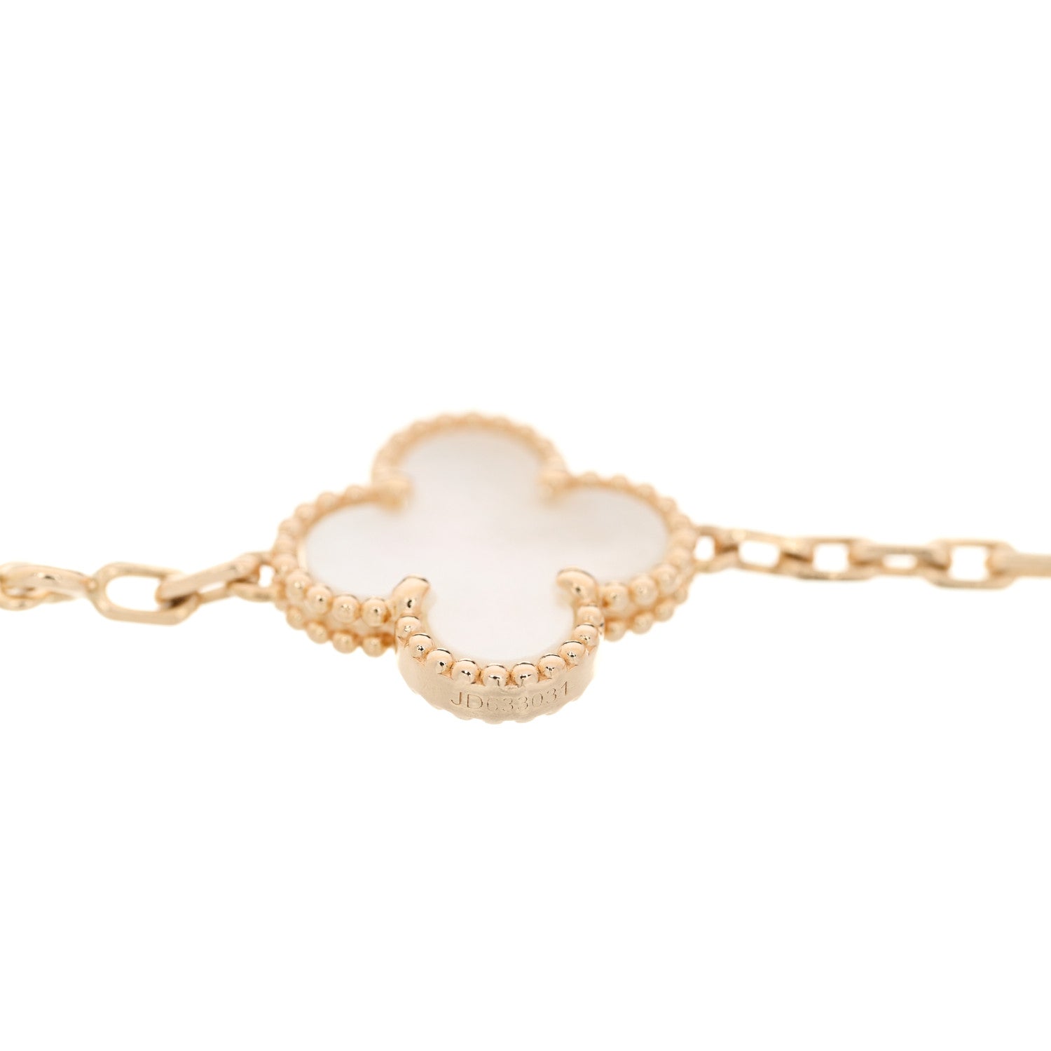 Van Cleef & Arpels 18K Yellow Gold Mother of Pearl 5 Motifs Vintage Alhambra Bracelet 3 of 5