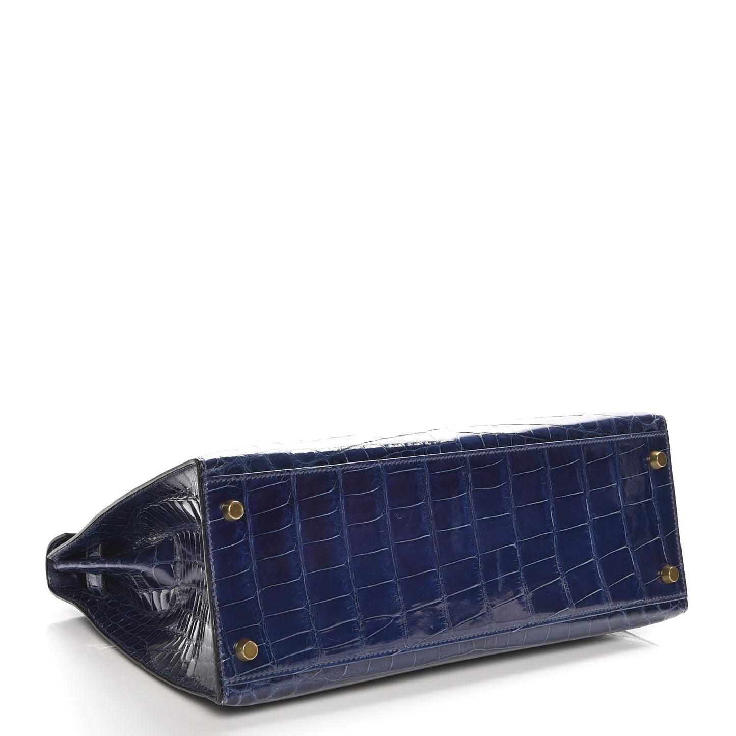 Shiny Niloticus Crocodile Kelly Sellier 32 Bleu Saphir
