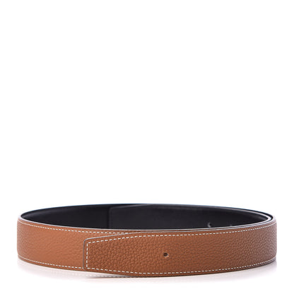 Hermes 135 Togo 32mm Belt Strap 85 Black Gold 1 of 8