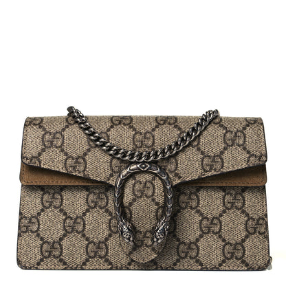 Gucci GG Supreme Monogram Super Mini Dionysus Shoulder Bag Taupe 1 of 8