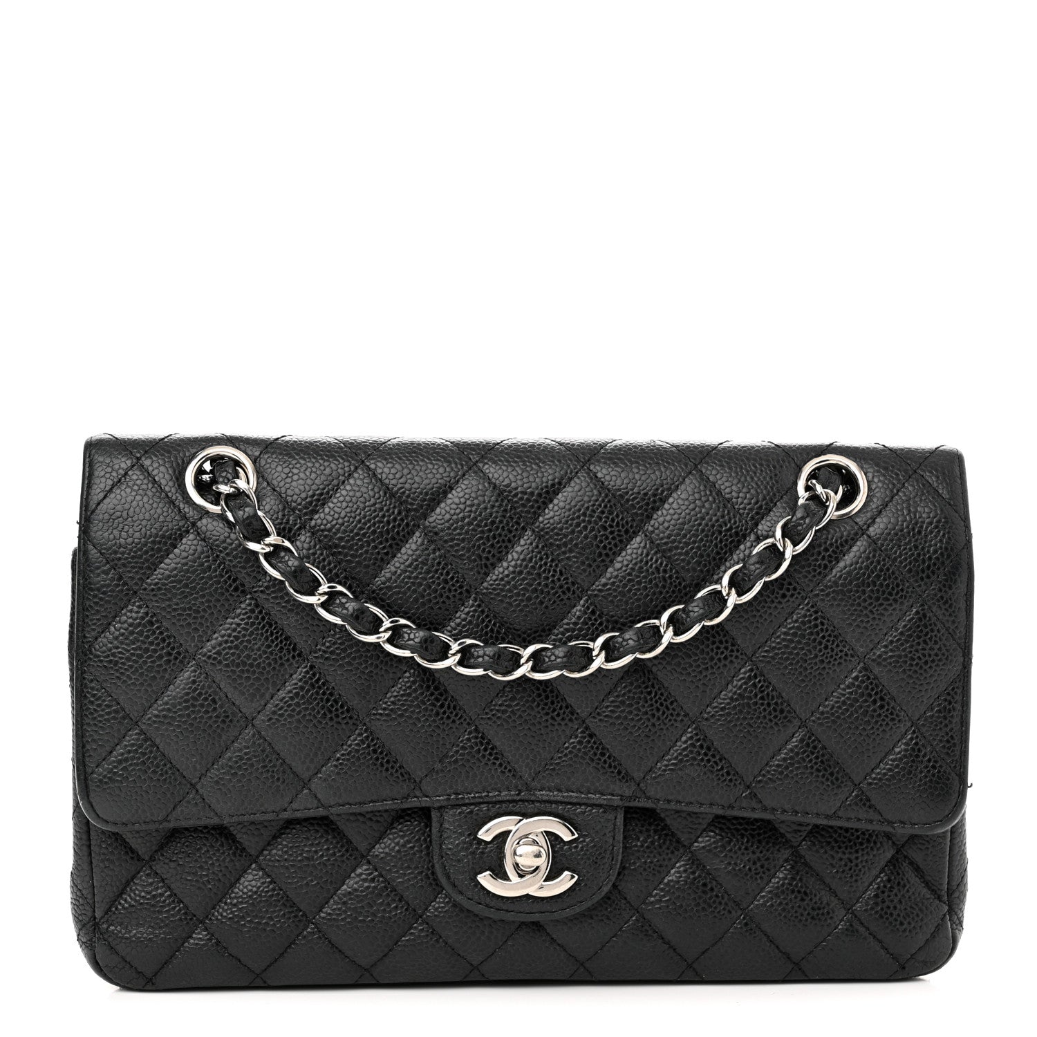 Chanel Caviar Quilted Medium Double Flap Black 1 of 13