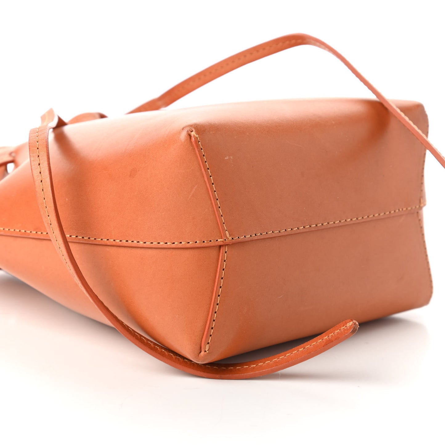 Calfskin Mini Mini Bucket Bag Cammello Rosa