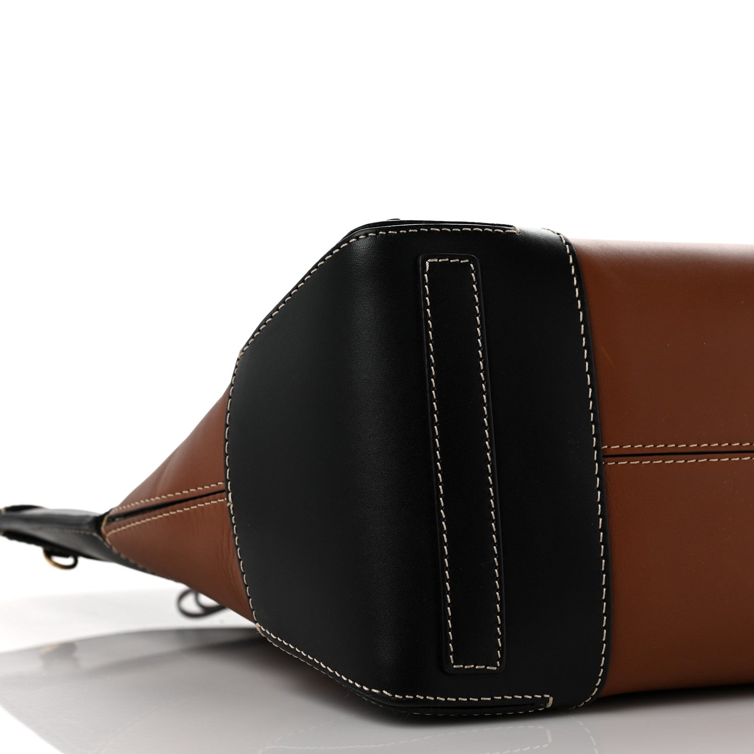 Burberry Calfskin Medium Society Top Handle Bag Black Brown 6 of 7