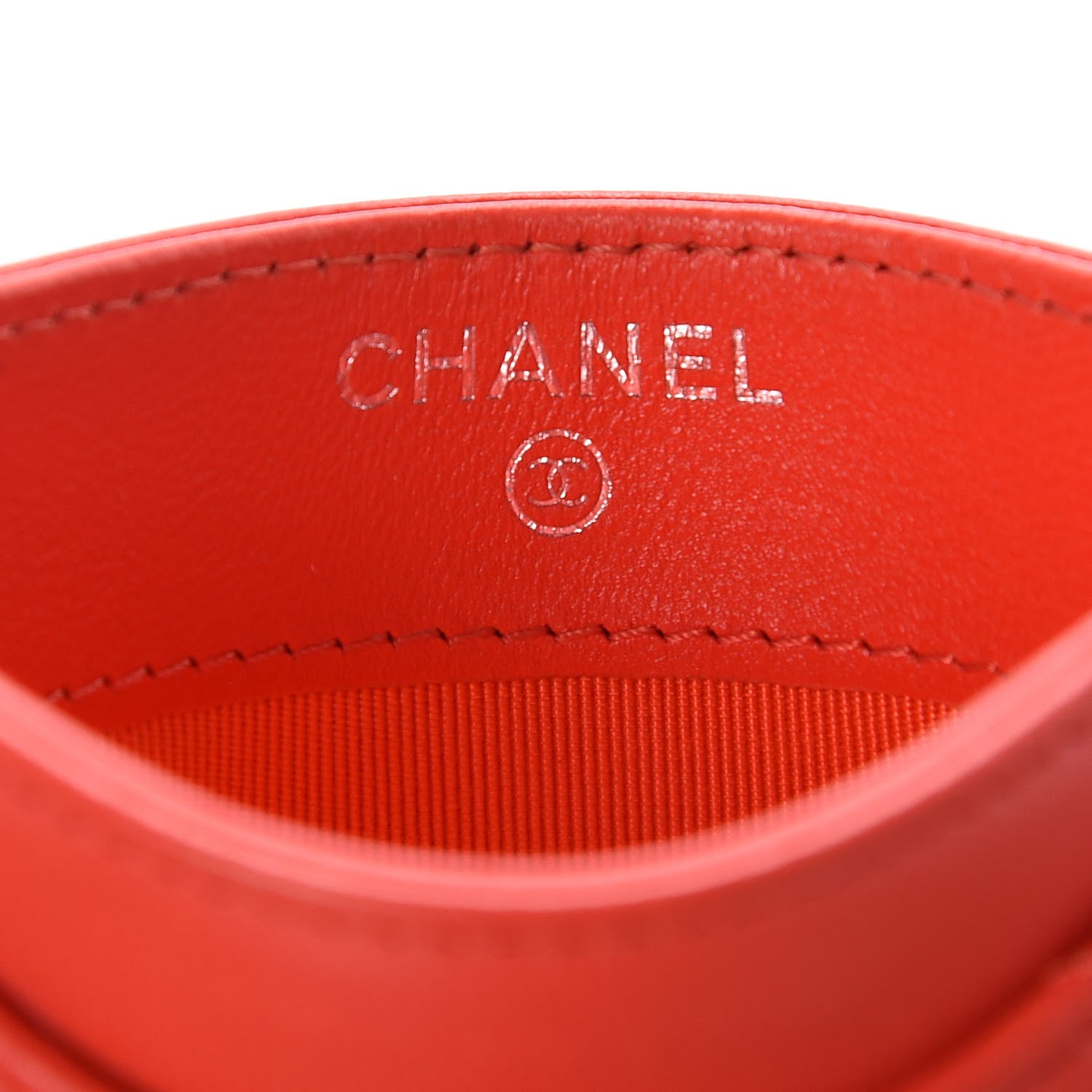 Chanel Lambskin Quilted Card Holder Red 6 of 8