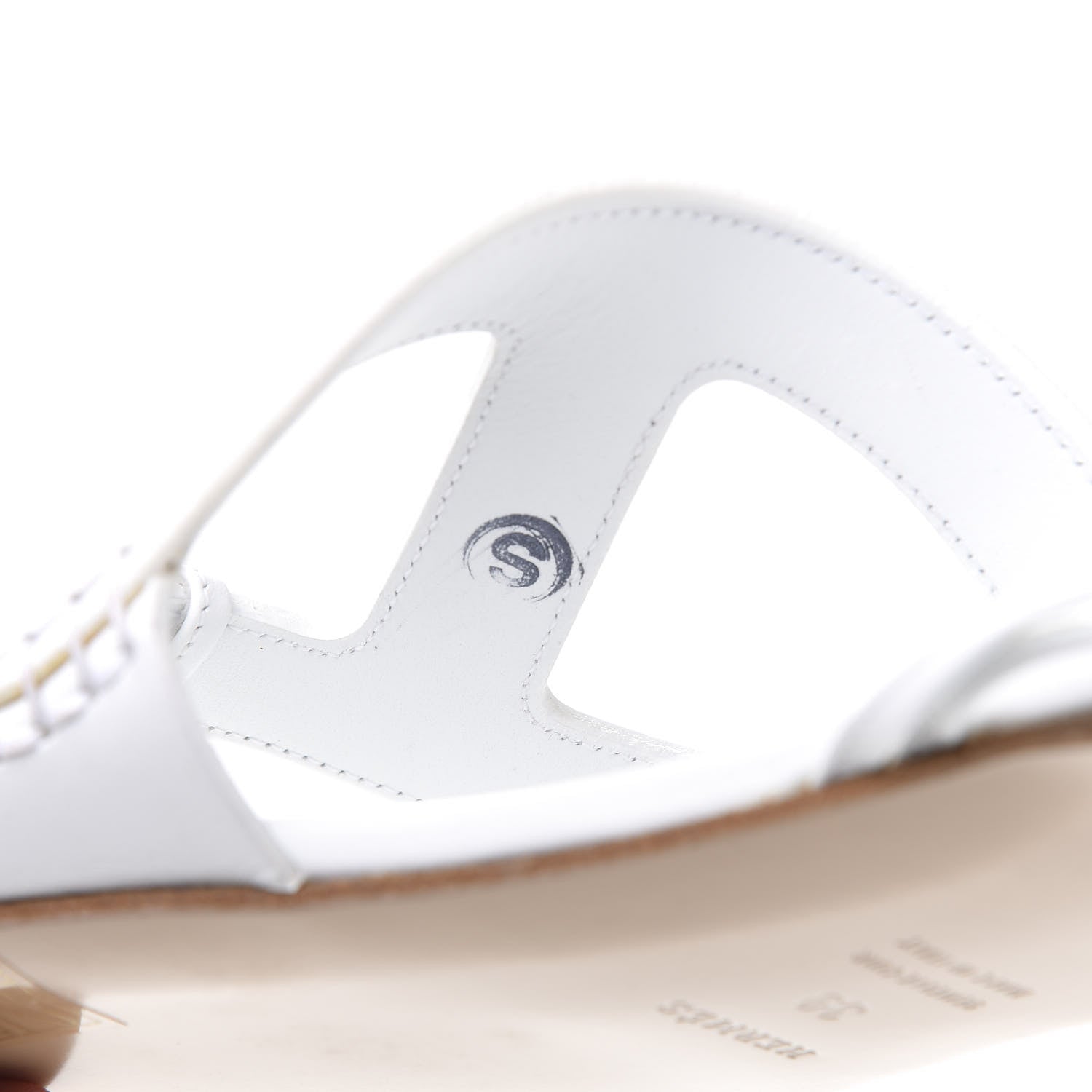 Hermes Calfskin Chaine d'Ancre Lace Up Sandals 39 White 8 of 12
