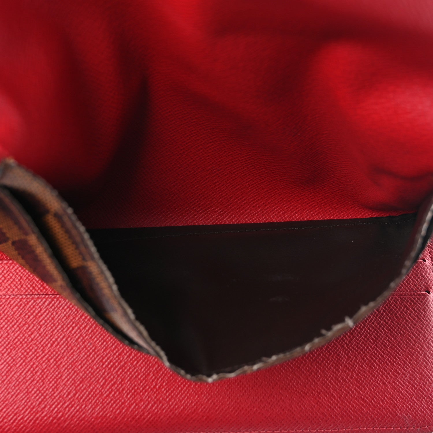 Louis Vuitton Damier Ebene Josephine Wallet Red 5 of 9