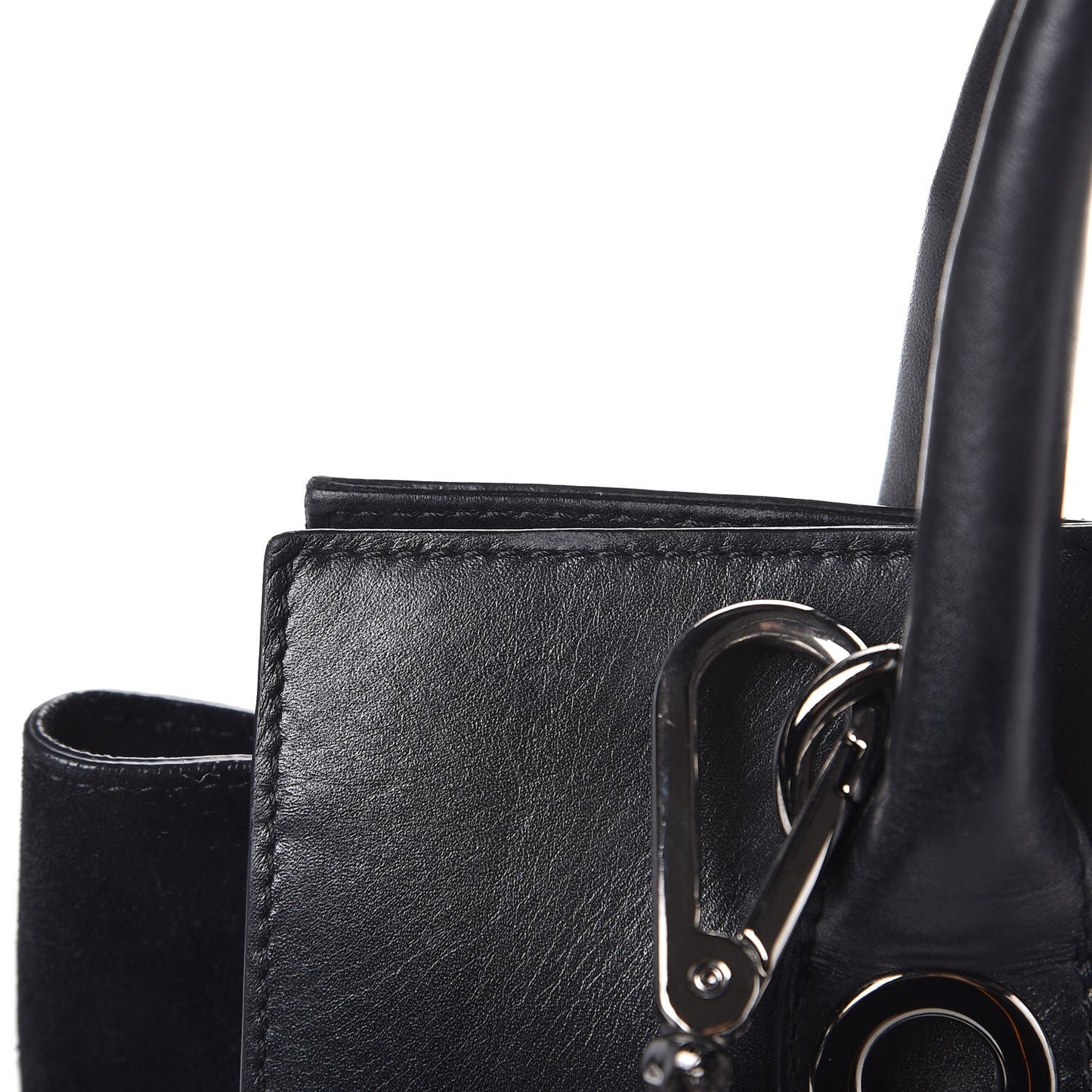 Calfskin Suede Small Riley Tote Black