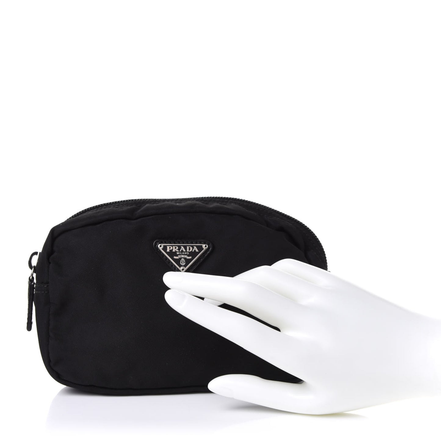 Tessuto Nylon Vela Cosmetic Pouch Black