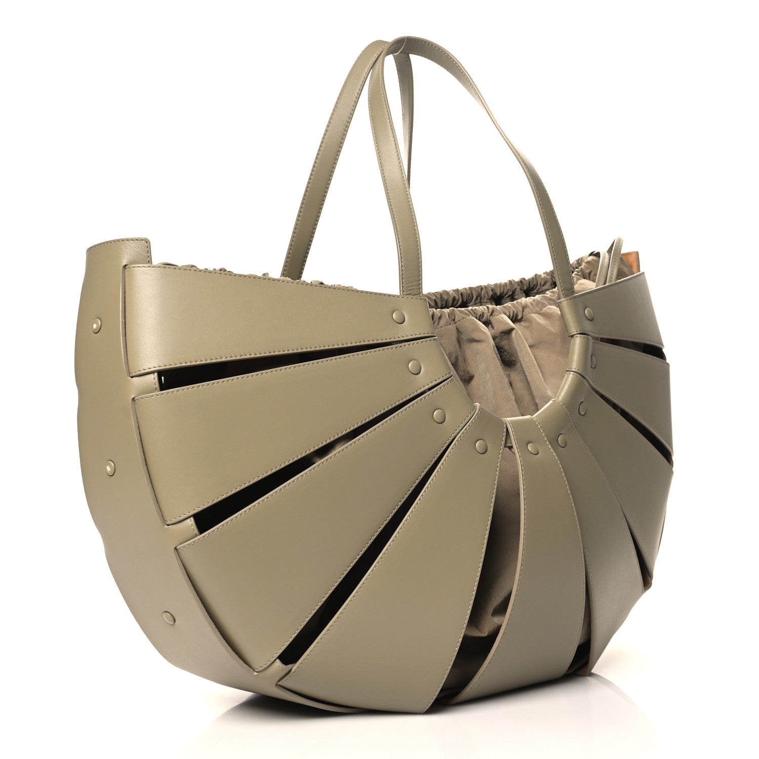 Bottega Veneta French Calfskin Large Shell Bag Taupe 4 of 12