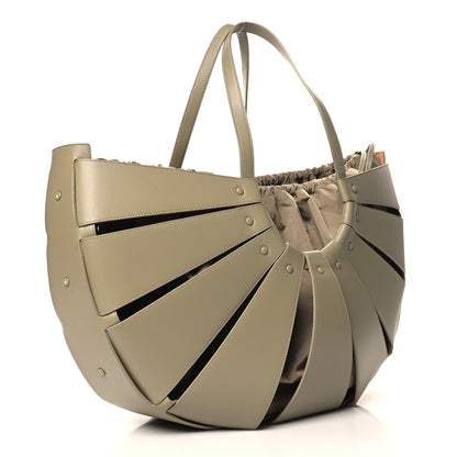 Bottega Veneta French Calfskin Large Shell Bag Taupe 4 of 12