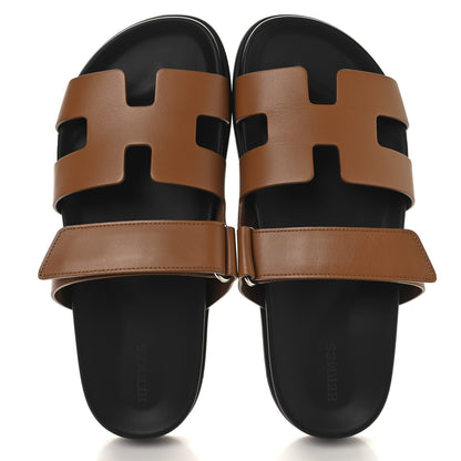 Hermes Calfskin Womens Chypre Sandals 39 Naturel 2 of 10