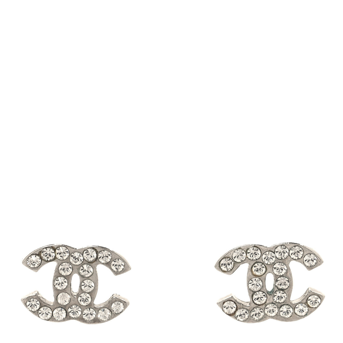 Crystal CC Earrings Silver