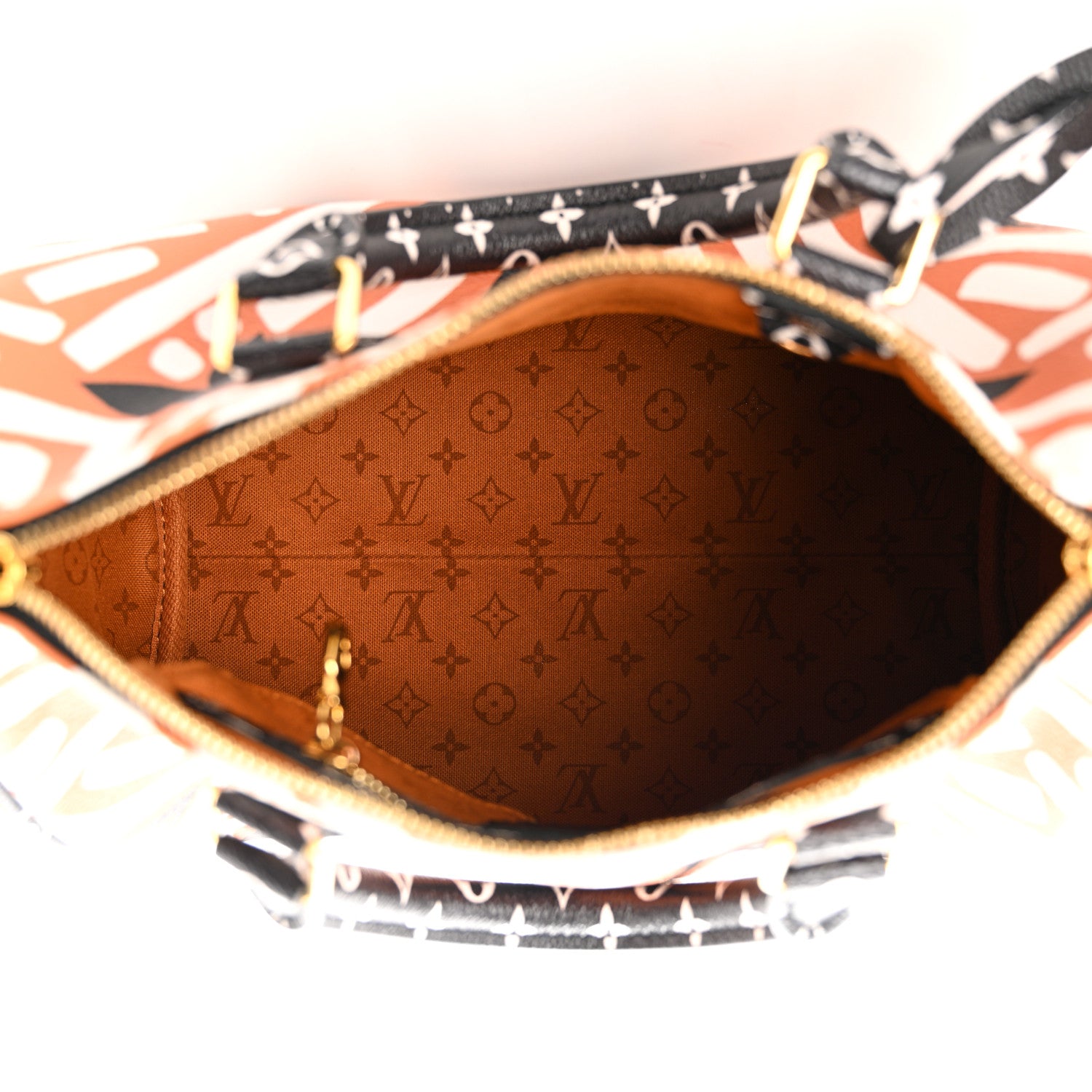 Louis Vuitton Monogram Giant Crafty Speedy Bandouliere 25 Creme Caramel 5 of 9