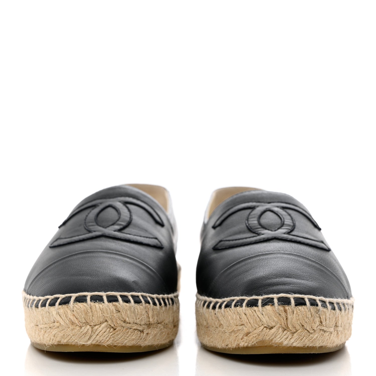 Chanel Lambskin CC Espadrilles 39 Dark Navy 2 of 12