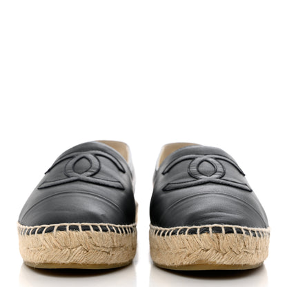 Chanel Lambskin CC Espadrilles 39 Dark Navy 2 of 12