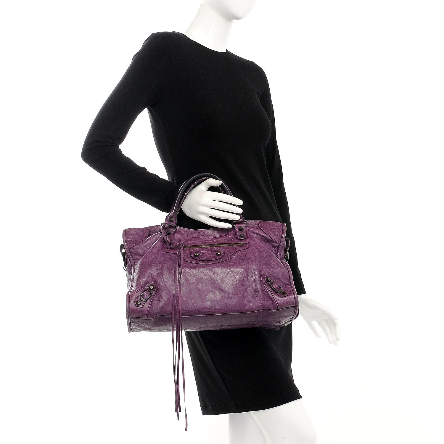 Balenciaga Agneau Classic Hardware City Raisin 2 of 16