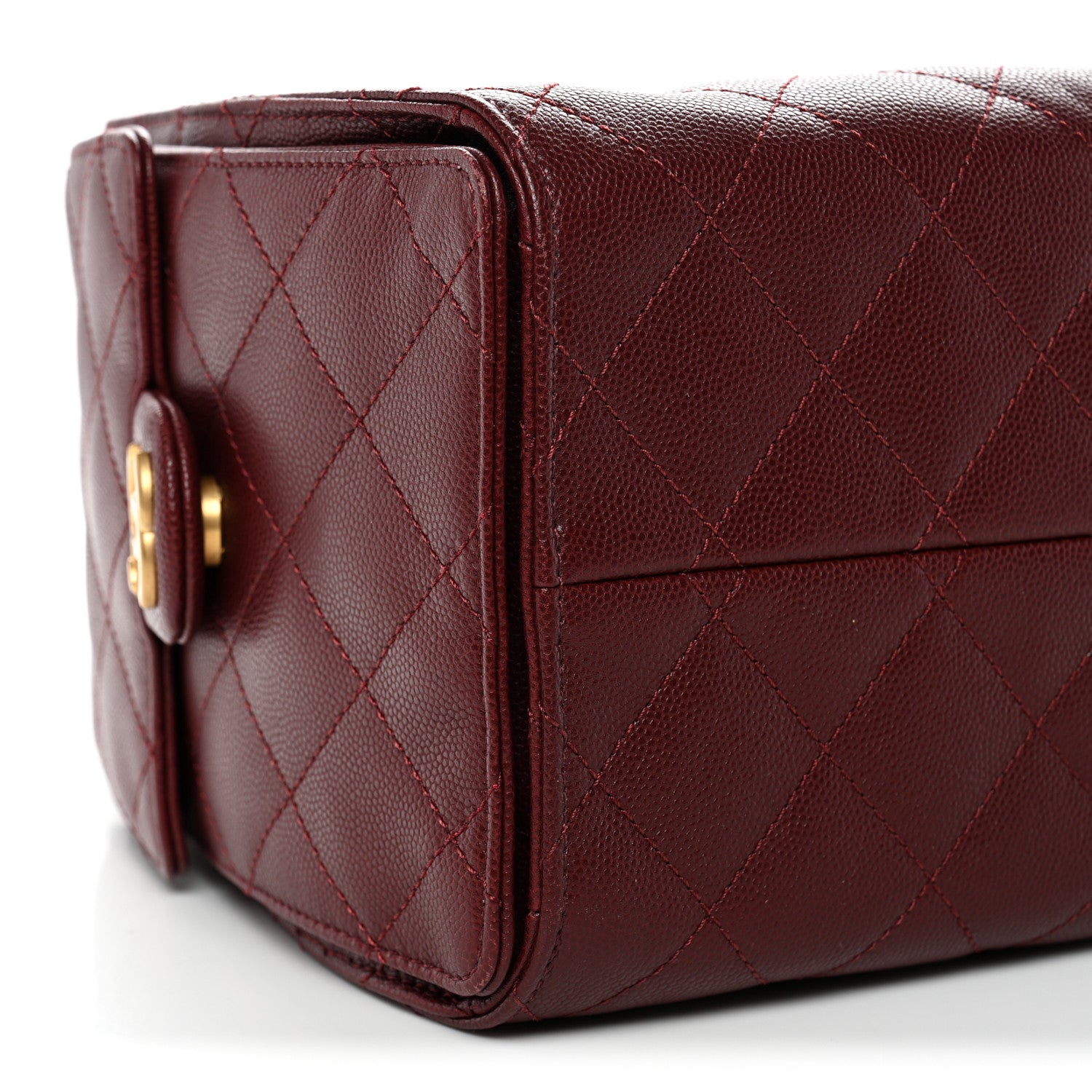 Chanel Caviar Quilted Small Chanel 25 Handbag Burgundy 10 of 13