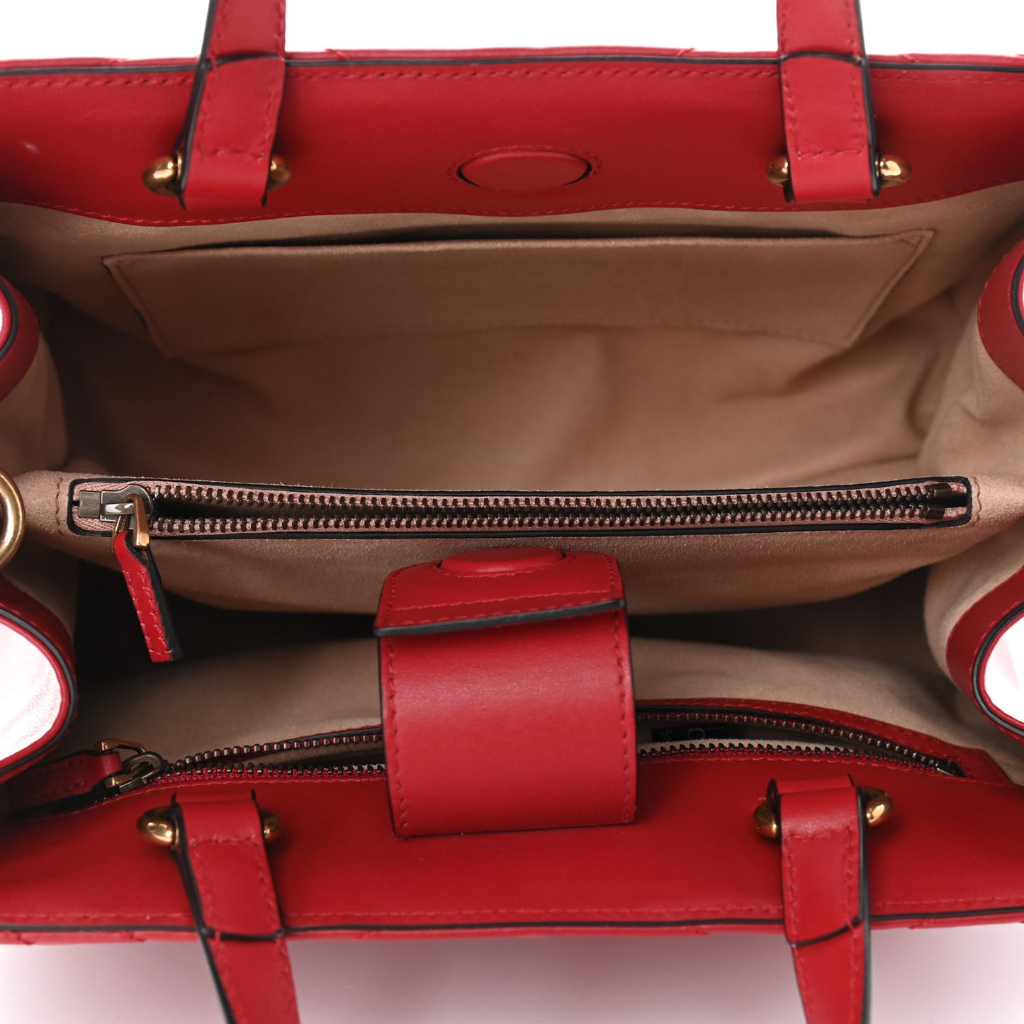Calfskin Matelasse Small GG Marmont Tote Hibiscus Red