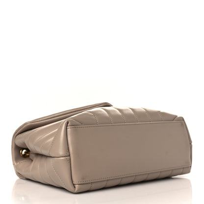 Saint Laurent Calfskin Y Quilted Monogram Small Loulou Chain Satchel Dark Beige 4 of 10
