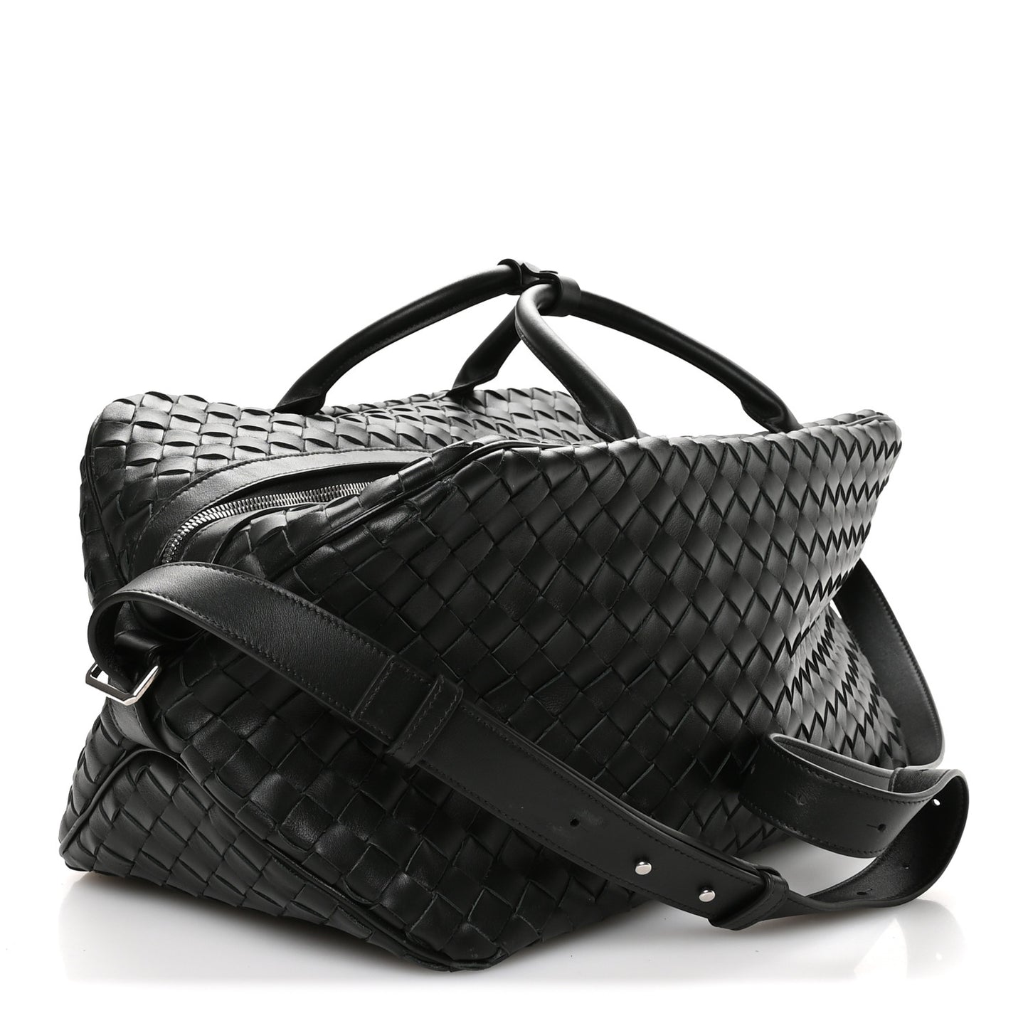Nappa Intrecciato Duffle Bag Dark Green
