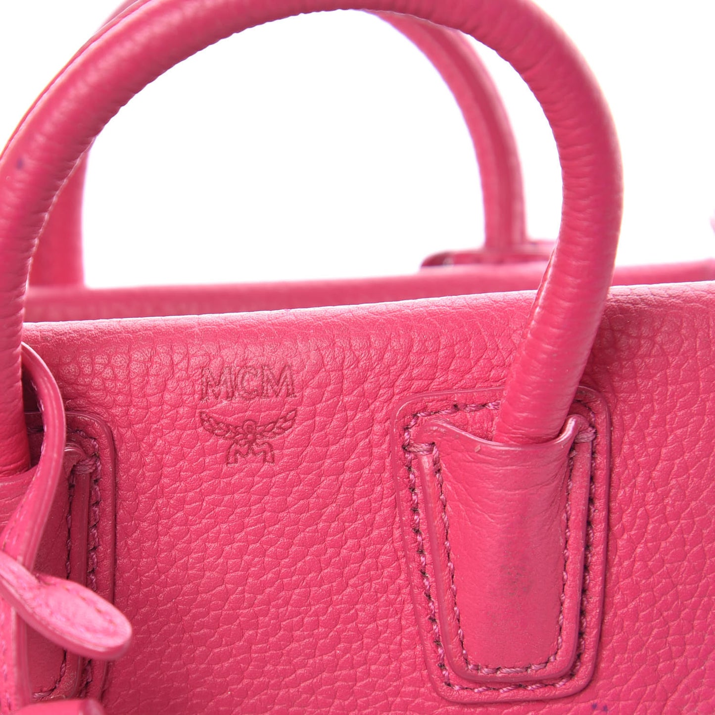 Grained Calfskin X-Mini Milla Tote Beetroot Pink