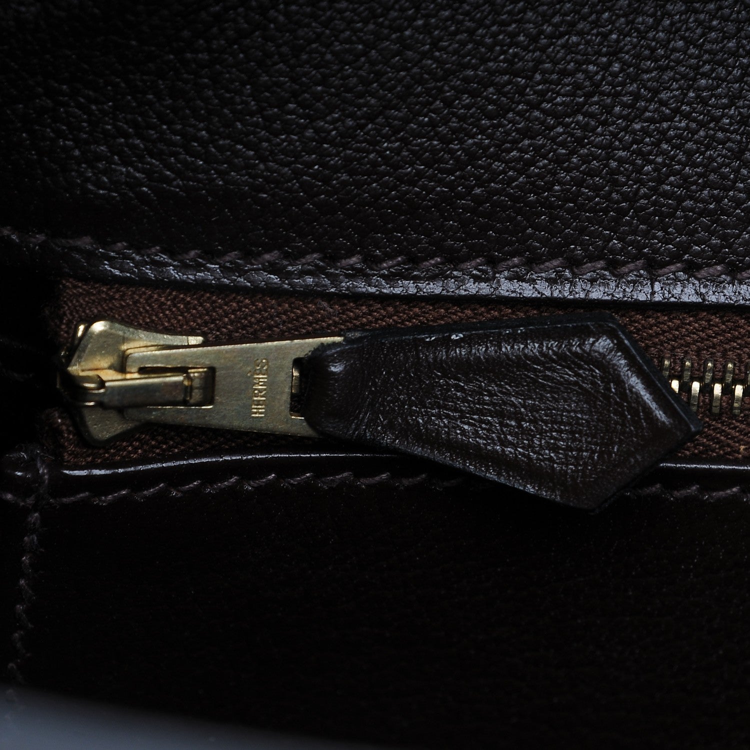 Hermes Box Vibrato Birkin 35 Chocolate 22 of 24