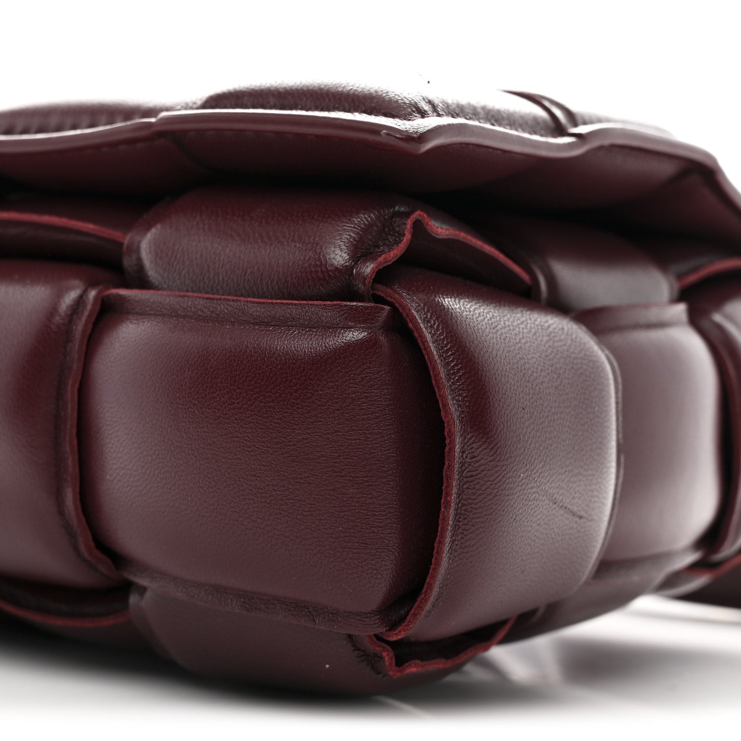 Nappa Maxi Intreccio Padded Cassette Crossbody Bag Barolo