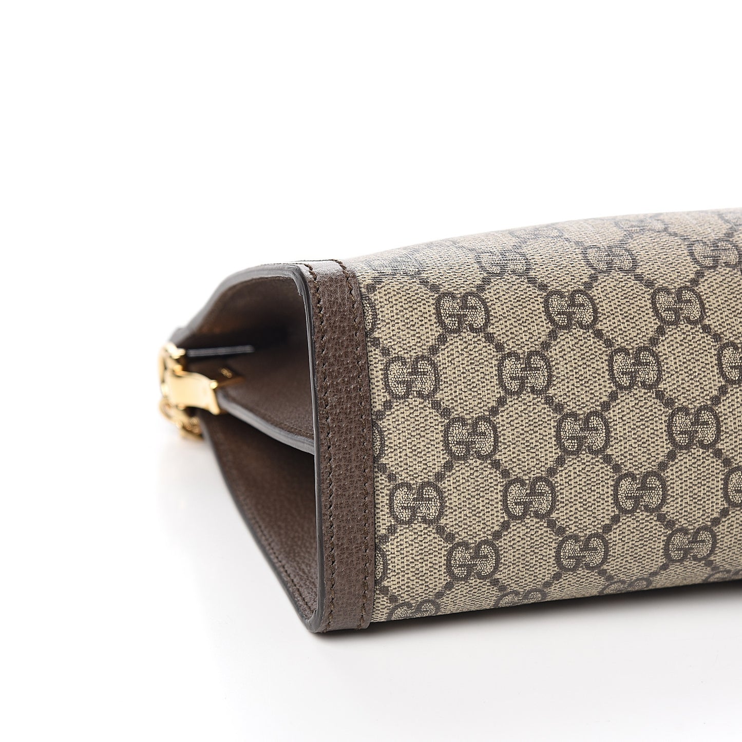 GG Supreme Monogram Web Medium Ophidia Chain Shoulder Bag Brown